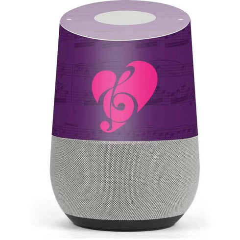 Purple Musical Notes Google Home Skin